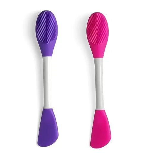 Double-Ended Silicone Face Mask & Cleansing Brush (Pack of 2)
