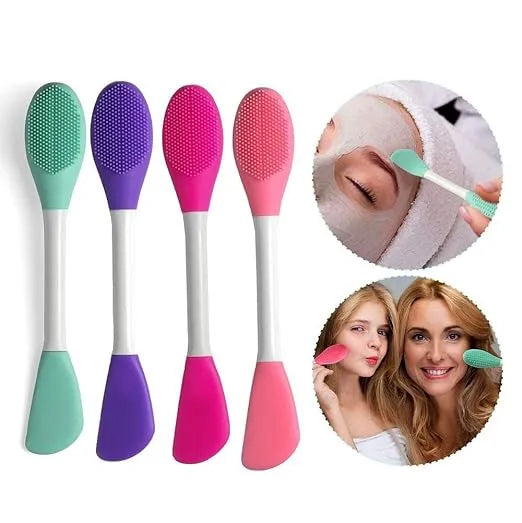 Double-Ended Silicone Face Mask & Cleansing Brush (Pack of 2)