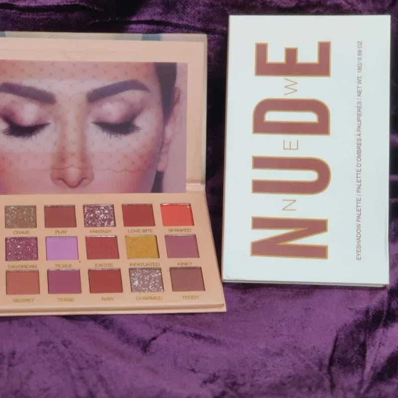18 Colors Nude Eyeshadow Palette | Matte & Shimmer Pigmented Shades | Long-Lasting Eye Makeup