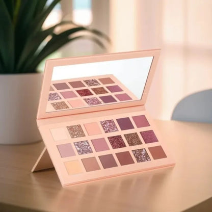 18 Colors Nude Eyeshadow Palette | Matte & Shimmer Pigmented Shades