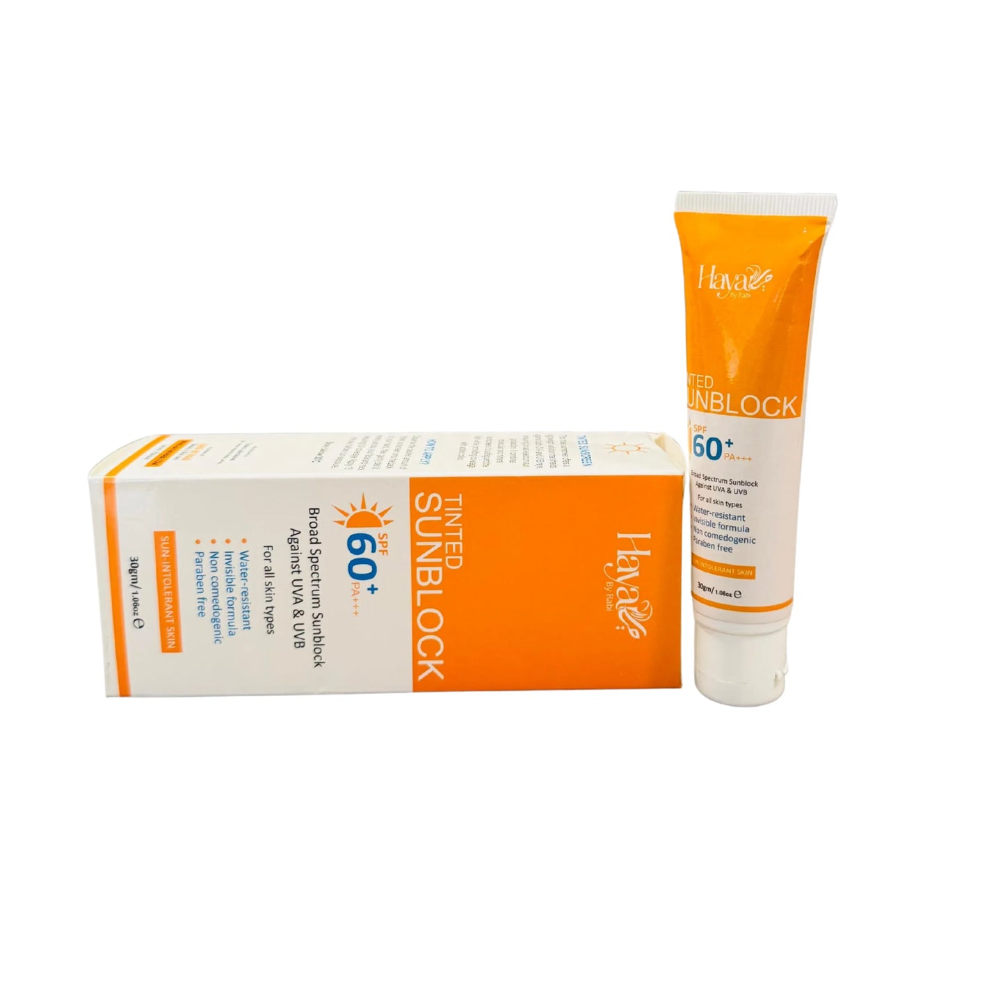 Haya Tinted Sunblock SPF 60+ Natural Tint UV Protection