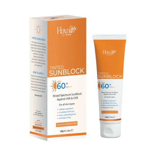 Haya Tinted Sunblock SPF 60+ Natural Tint UV Protection