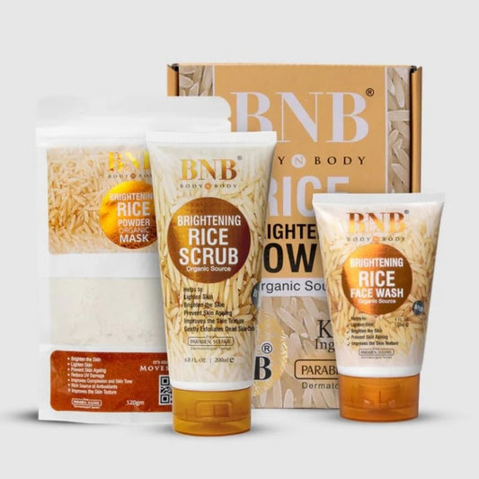BNB Rice Extract Bright & Glow Kit – 3 in 1 Whitening Facial