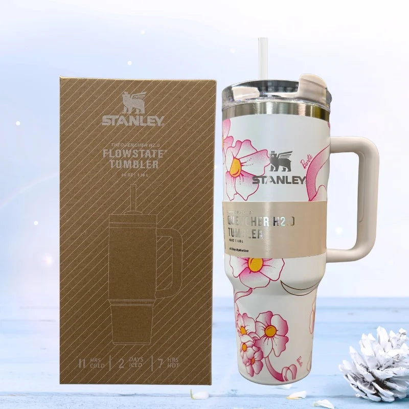 White Barbie Stanley Tumbler 1.18L – Vacuum Insulated Stainless Steel Cup