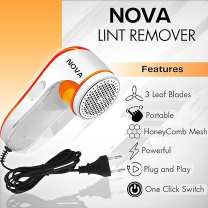 Nova Lint Remover Sharp Blades for Wool & Fabric Care