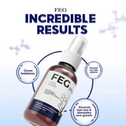 FEG Plus Hair Growth Spray 50ml + Derma Roller 0.5mm (2 IN 1 Hair Growth Bundle)