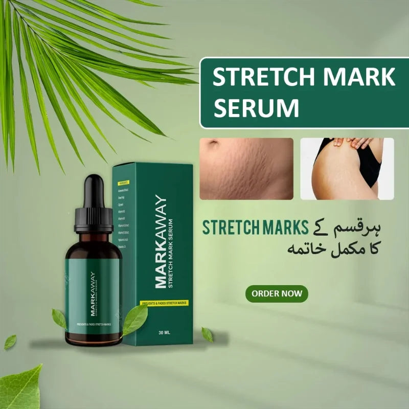 Markaway Stretch Mark Serum | Herbal Formula for Scars & Skin Elasticity | 30ml
