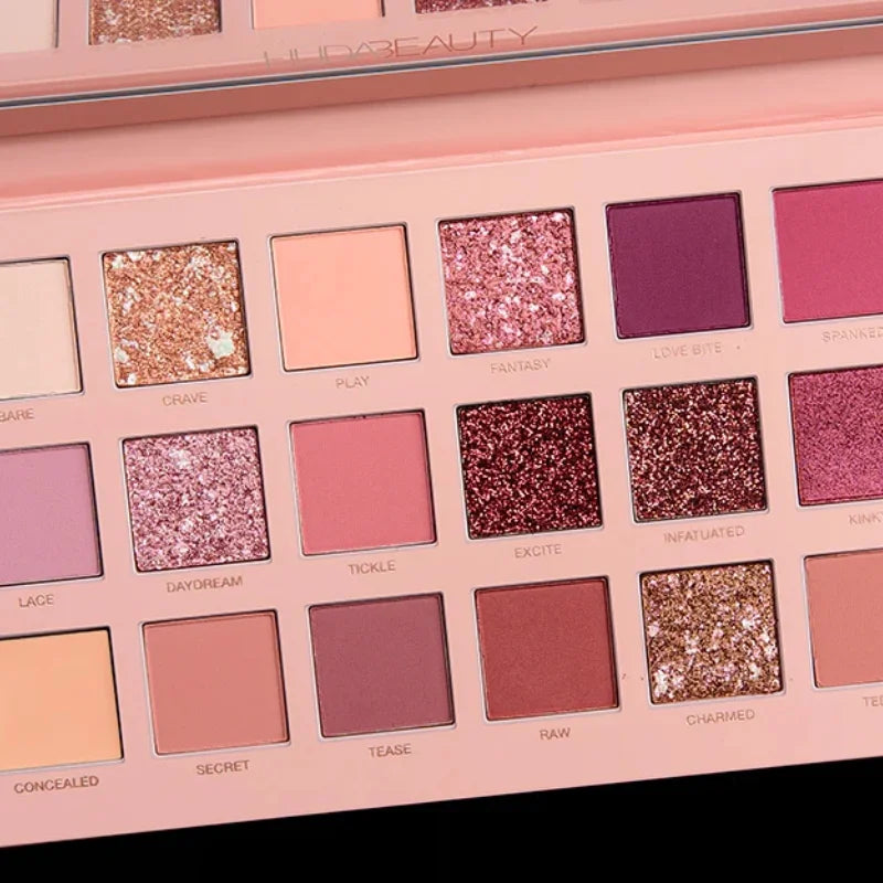18 Colors Nude Eyeshadow Palette | Matte & Shimmer Pigmented Shades
