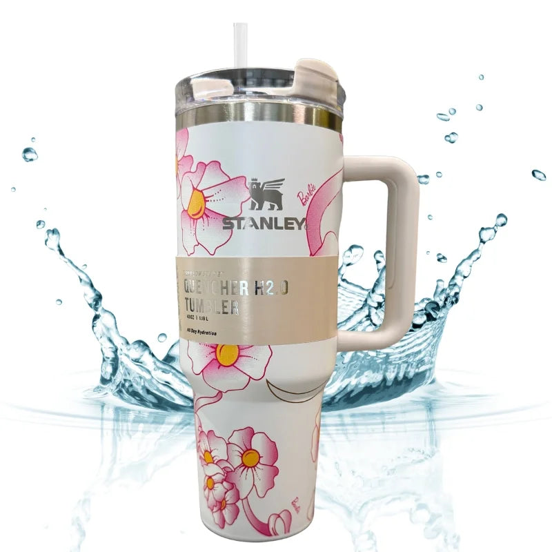 White Barbie Stanley Tumbler 1.18L – Vacuum Insulated Stainless Steel Cup