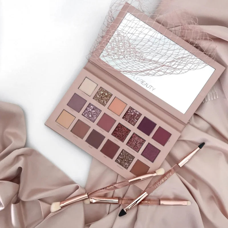 18 Colors Nude Eyeshadow Palette | Matte & Shimmer Pigmented Shades