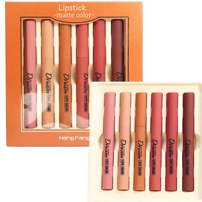 Hengfang Matte Lipstick 6-Piece Set Nude Shades
