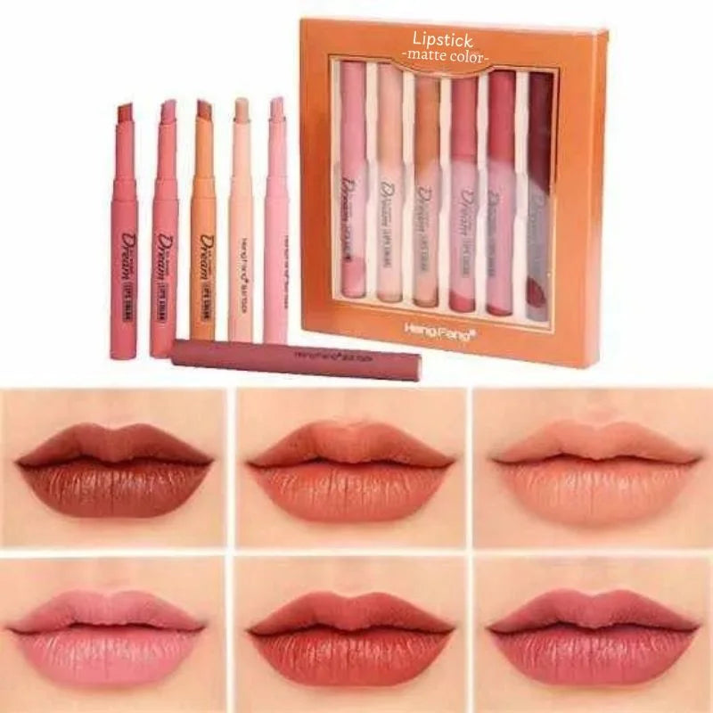 Hengfang Matte Lipstick 6-Piece Set Nude Shades
