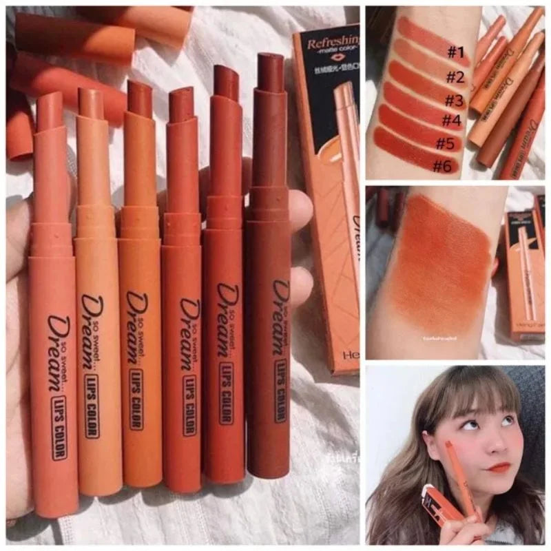 Hengfang Matte Lipstick 6-Piece Set Nude Shades