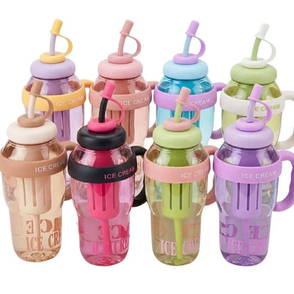 Ice Cream Water Bottle with Straw & Tea Infuser 1400ml