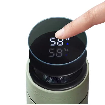 LED Temperature Display Stainless Steel Vacuum Water Bottle 500ml