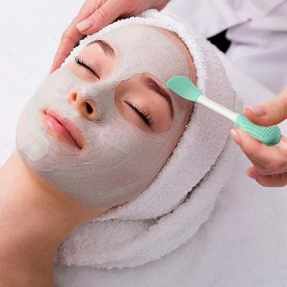 Double-Ended Silicone Face Mask & Cleansing Brush (Pack of 2)