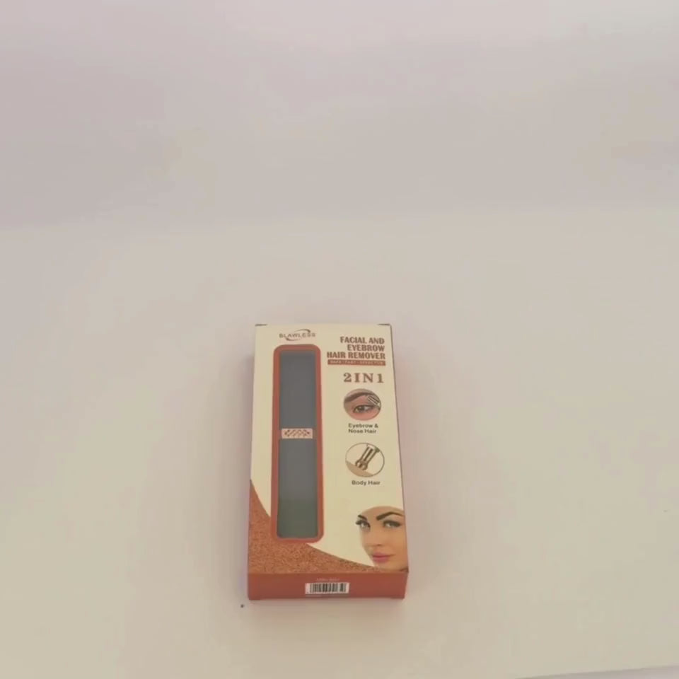 2-in-1 Flawless Facial Hair Remover & Eyebrow Trimmer | USB Rechargeable, Painless & Portable | Random Color
