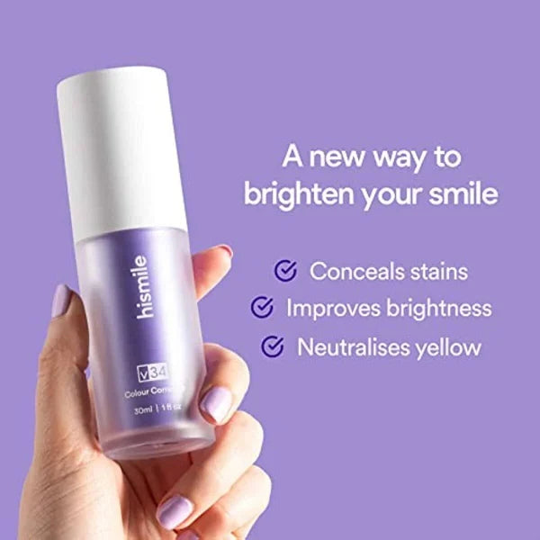 Hismile v34 Color Corrector Serum | HIGH QUALITY | Instant Teeth Brightening Solution | 30ml