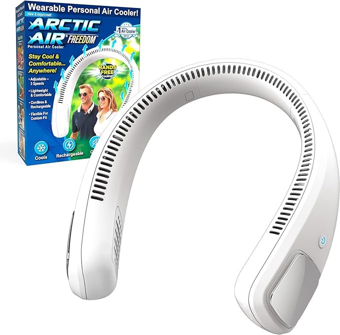 Portable Neck Fan USB Rechargeable 3-Speed, front view
