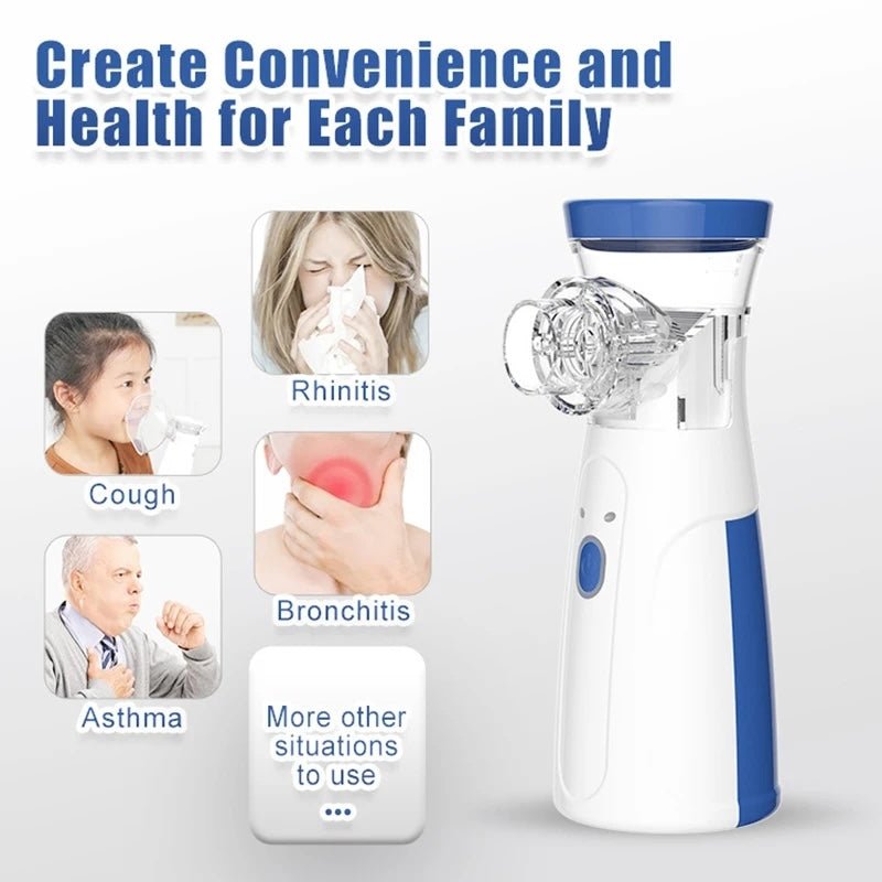 Portable Rechargeable Nebulizer | Asthma Inhaler Machine for Kids & Adults (0.5L), in use