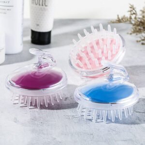 Head Scalp Massage & Shampoo Soft Silicone Brush, front view