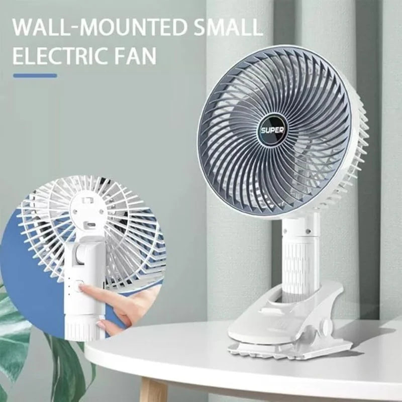 3-in-1 Clip Fan Handheld, Desktop & Wall Mounted Portable Fan 3 Speed Modes, side view
