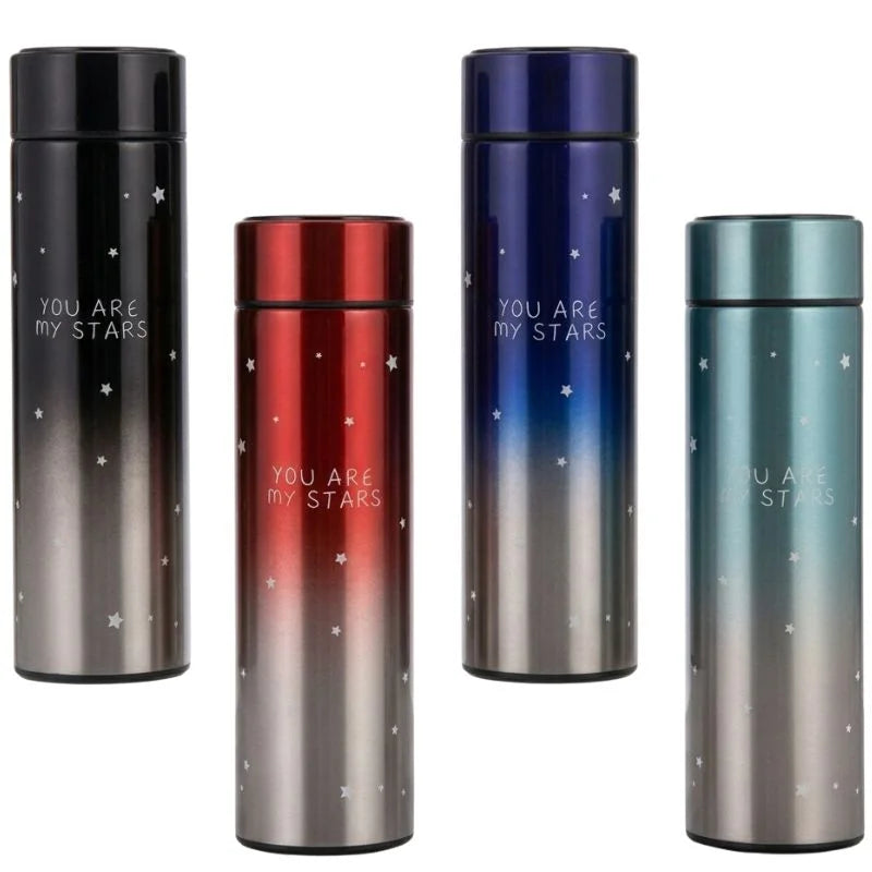 LED Temperature Display Stainless Steel Vacuum Water Bottle 500ml, in use