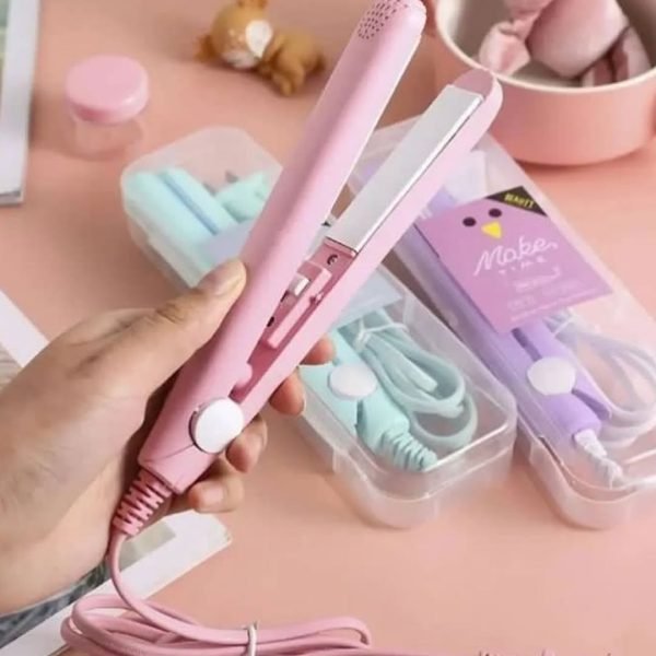 Mini Portable Ceramic Hair Straightener & Curler, side view