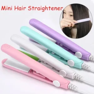 Mini Portable Ceramic Hair Straightener & Curler, front view